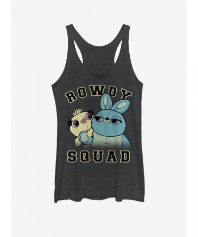 Disney Pixar Toy Story 4 Rowdy Squad Girls Black Heathered Tank Top $7.43 Tops