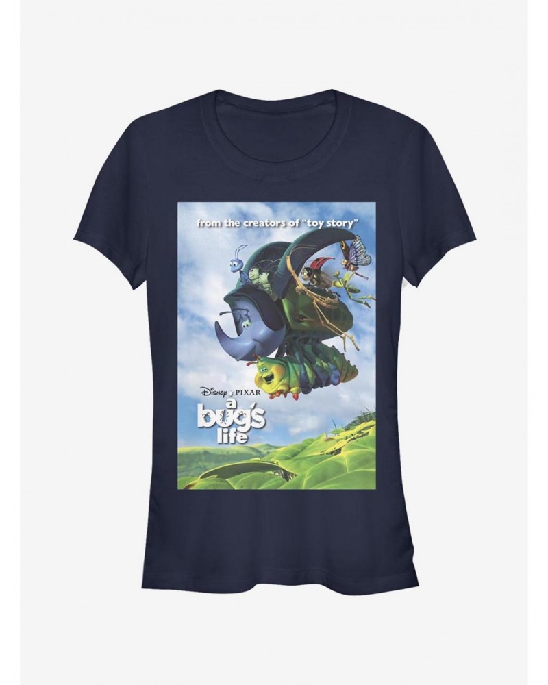 Disney Pixar A Bug's Life Bugs Flying Poster Girls T-Shirt $6.10 T-Shirts