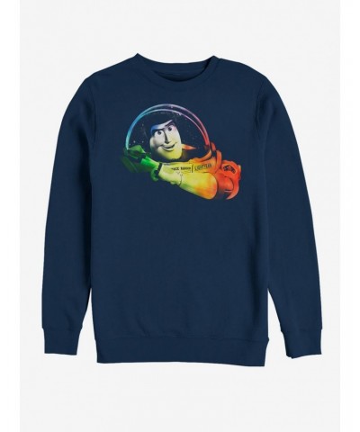 Disney Pixar Toy Story Rainbow Buzz Sweatshirt $8.78 Sweatshirts