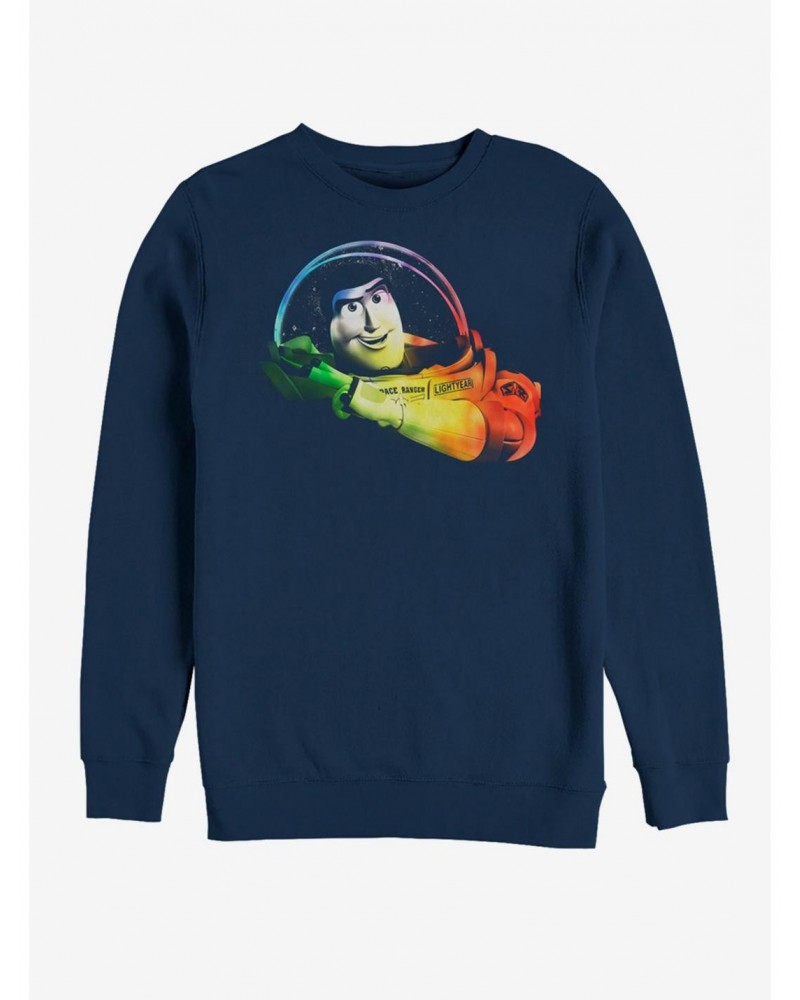 Disney Pixar Toy Story Rainbow Buzz Sweatshirt $8.78 Sweatshirts