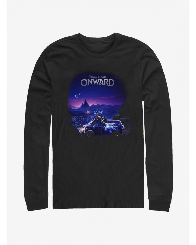 Disney Pixar Onward Poster Knockout Long-Sleeve T-Shirt $11.28 T-Shirts