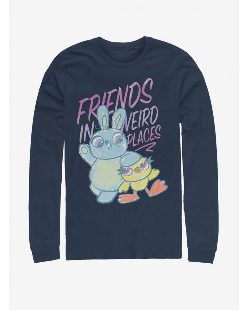 Disney Pixar Toy Story 4 Friends Sketch Navy Blue Long-Sleeve T-Shirt $7.60 T-Shirts