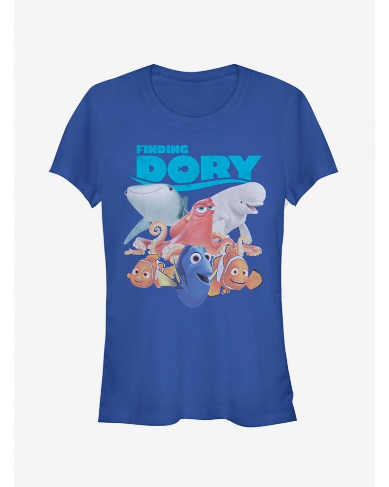 Disney Pixar Finding Dory Whole Gang Girls T-Shirt $5.40 T-Shirts