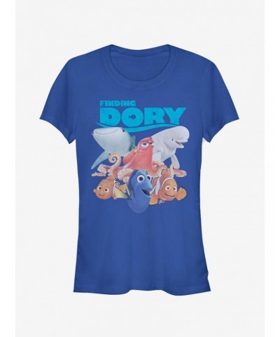 Disney Pixar Finding Dory Whole Gang Girls T-Shirt $5.40 T-Shirts