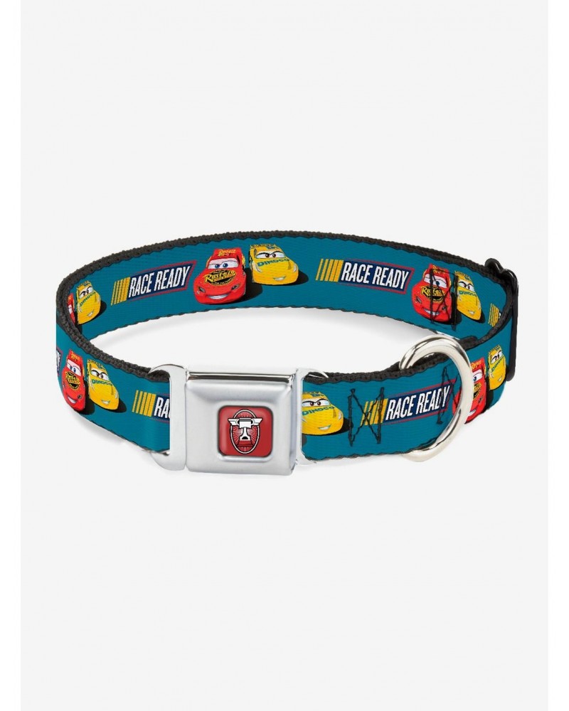 Disney Pixar Cars 3 Lightning Mcqueen Cruz Ramirez Seatbelt Buckle Dog Collar $11.21 Pet Collars