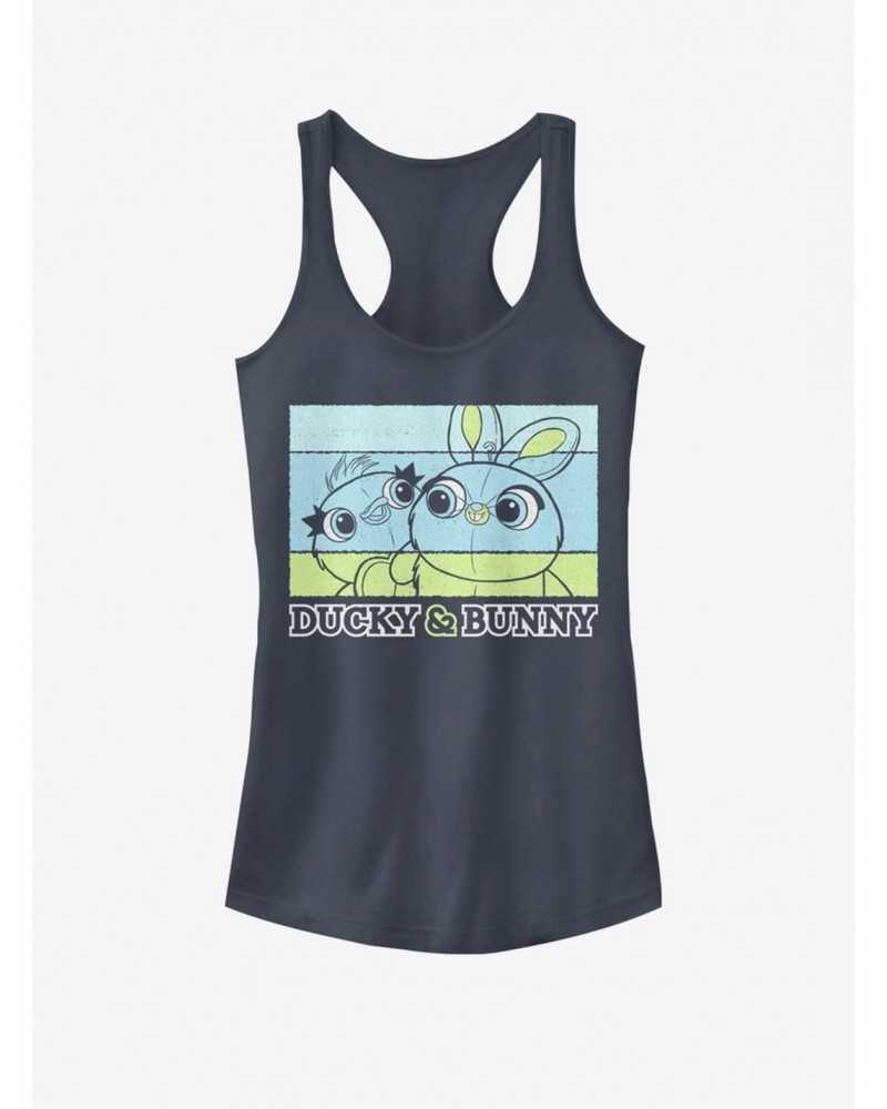 Disney Pixar Toy Story 4 Ducky And Bunny Girls Indigo Tank Top $7.84 Tops