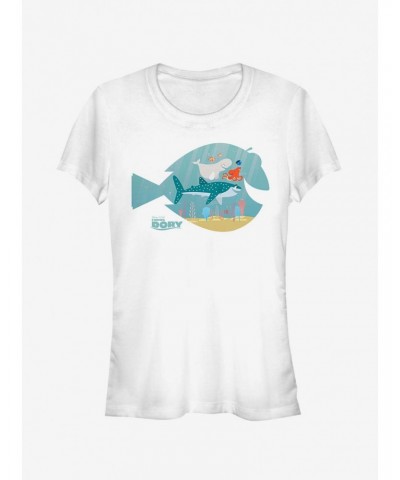 Disney Pixar Finding Dory Fish Frame Girls T-Shirt $7.84 T-Shirts