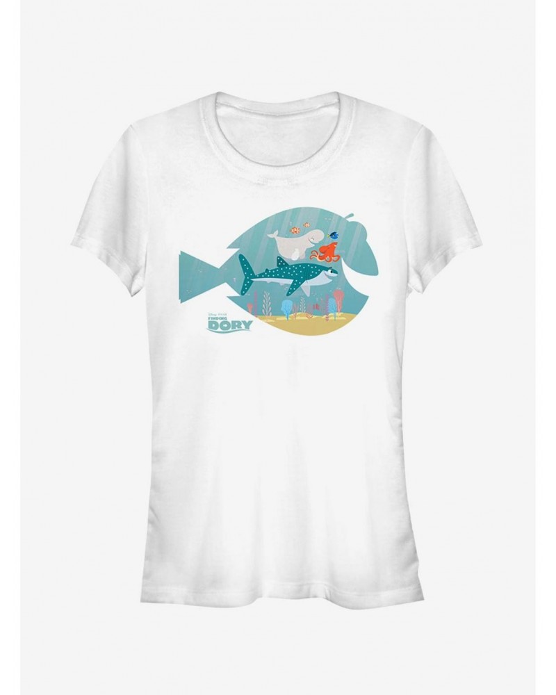 Disney Pixar Finding Dory Fish Frame Girls T-Shirt $7.84 T-Shirts