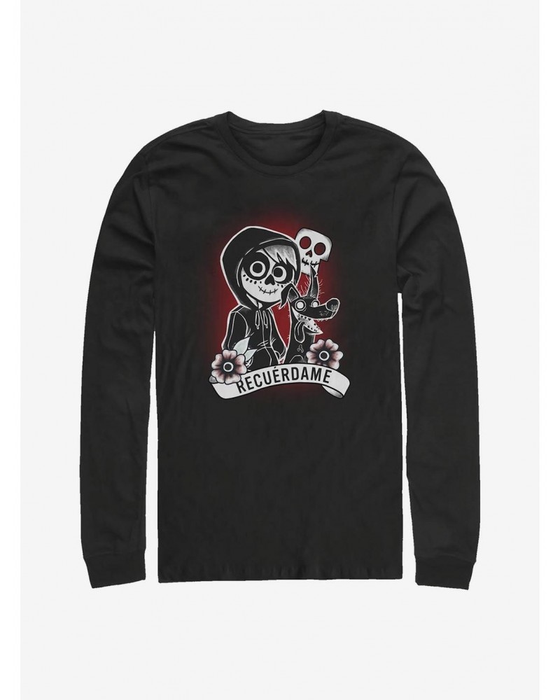 Disney Pixar Coco Recuerdame Tattoo Long-Sleeve T-Shirt $7.14 T-Shirts