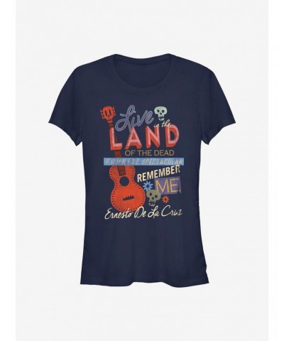 Disney Pixar Coco Live In The Land Of The Dead Girls T-Shirt $6.45 T-Shirts