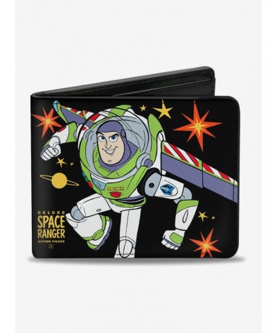 Disney Pixar Toy Story Buzz Lightyear Action Pose Stars Bifold Wallet $9.41 Wallets