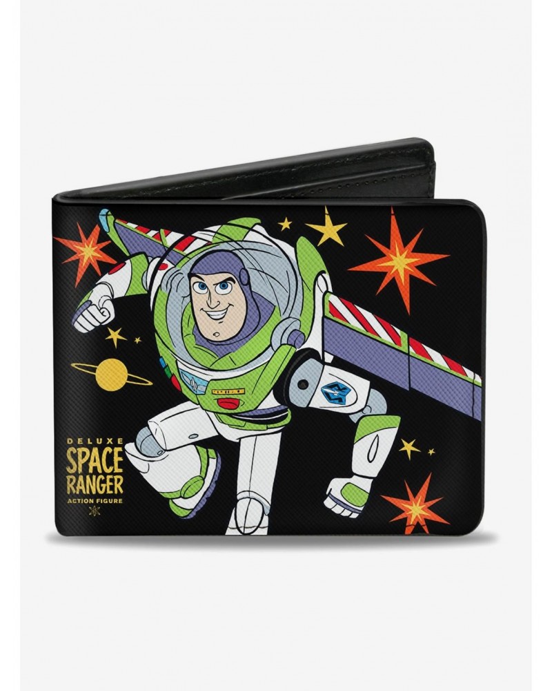 Disney Pixar Toy Story Buzz Lightyear Action Pose Stars Bifold Wallet $9.41 Wallets